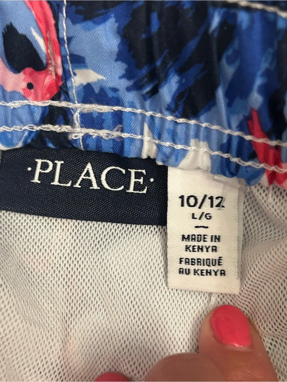 Children’s Place Flamingo swim trunks size L 10/12 boys NWT
